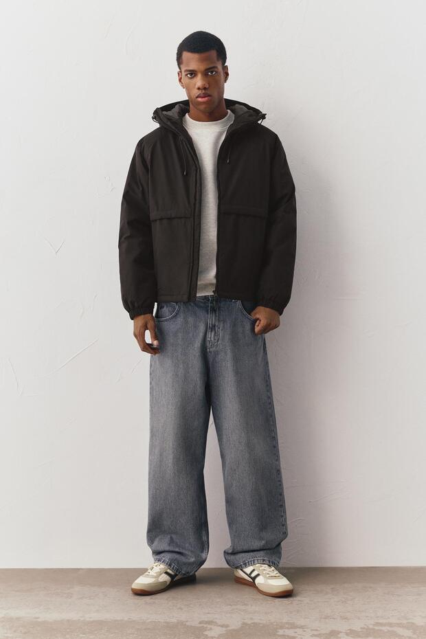 Kapüşonlu şişme ceket - 1