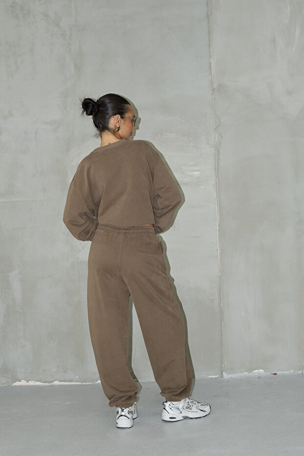 Basic Sweatshirt Ve Jogger Pantolon Takım - 3