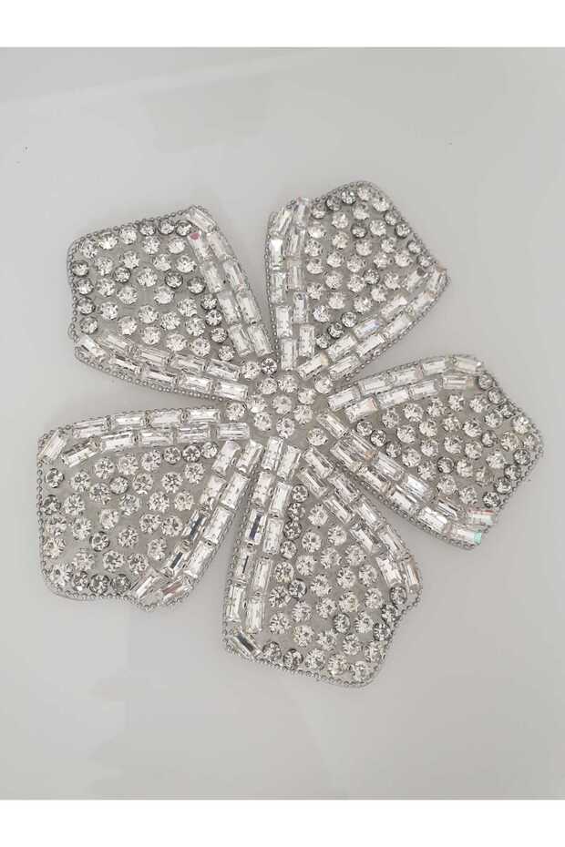 Iron-On Flower Pattern Stone Decorative Strip Applique