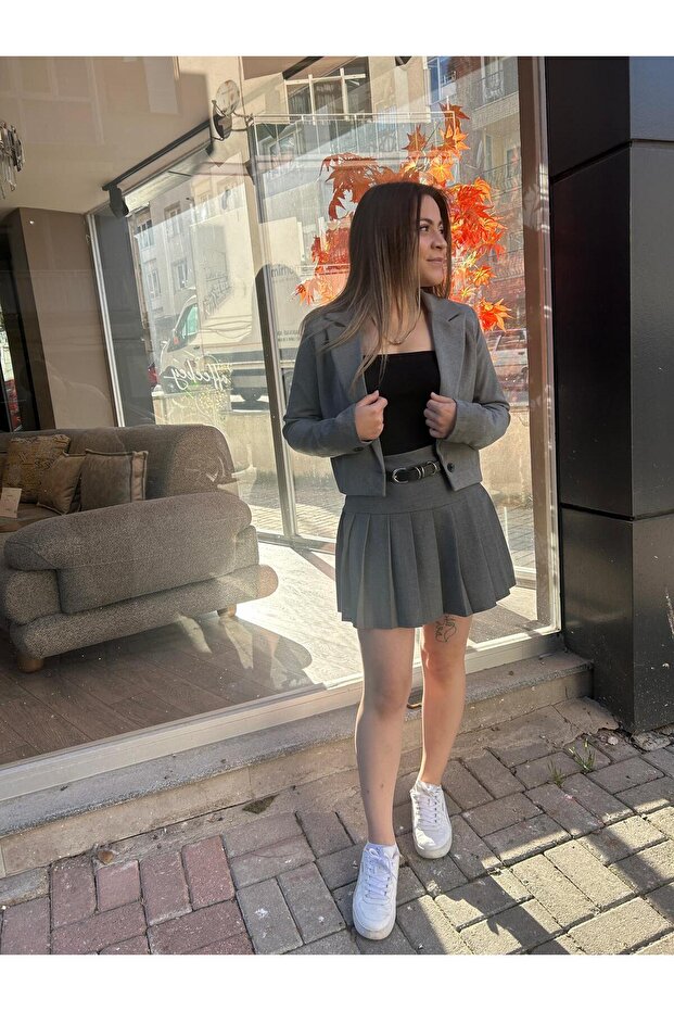 سترة بليزر رمادية - 6