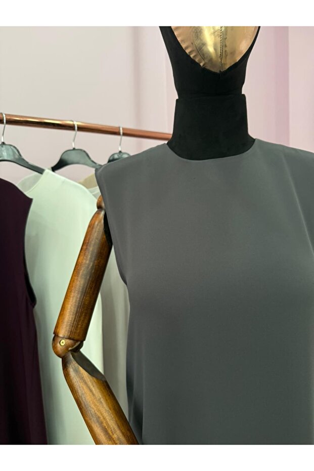 Krep İçlik Elbise - 1