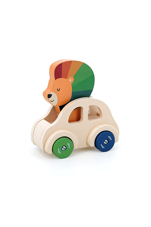 - Wooden Car with Sound - Lion