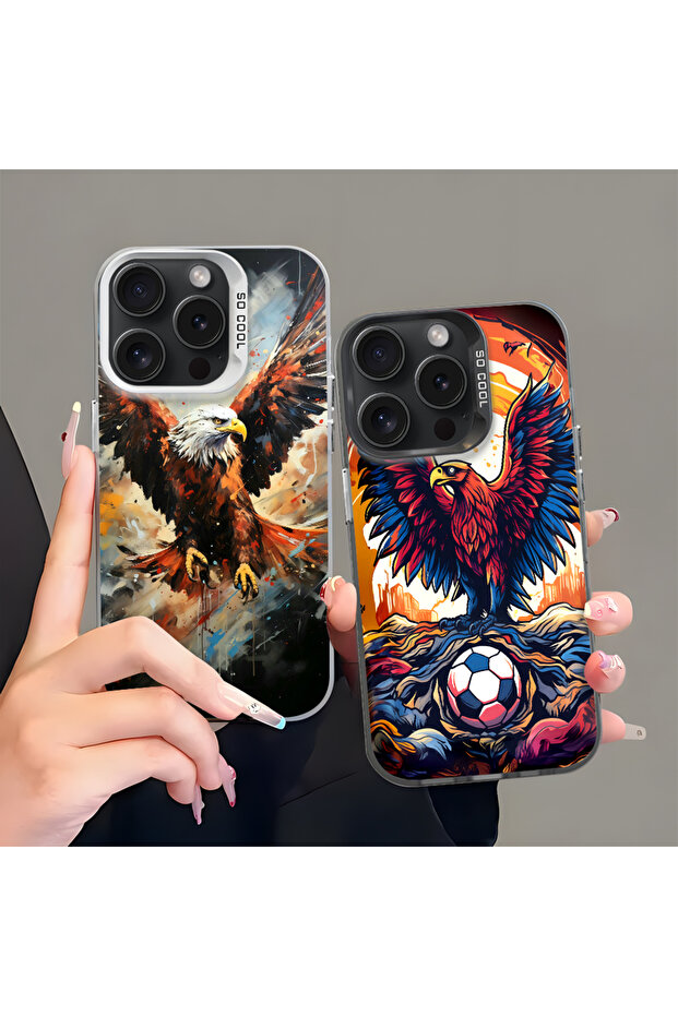 حافظة متوافقة مع هاتف سامسونج جالاكسي A52، حافظة هاتف صلبة مضادة للسقوط، نمط النسر - 7