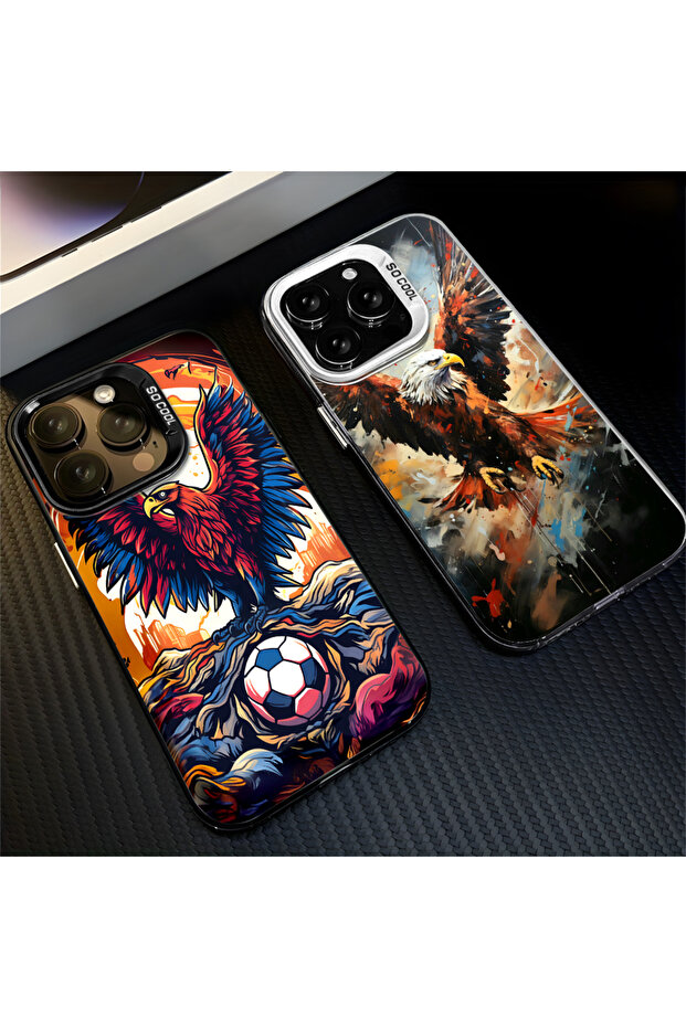 حافظة متوافقة مع هاتف سامسونج جالاكسي A52، حافظة هاتف صلبة مضادة للسقوط، نمط النسر - 8