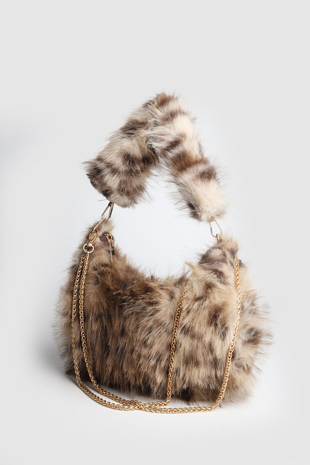 Lagraccio Paris Women's Lior Plush Double Strap Hand and Crossbody Bag