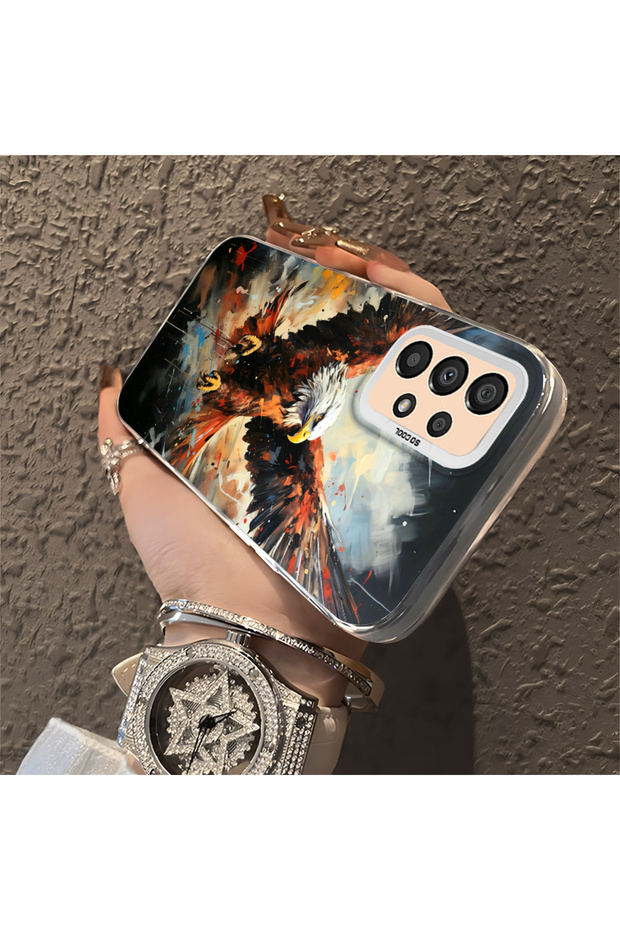 حافظة متوافقة مع هاتف سامسونج جالاكسي A33، حافظة هاتف صلبة مضادة للسقوط، نمط النسر - 3