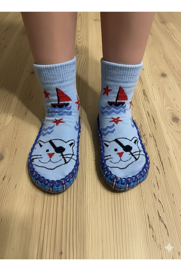 Children's Moccasin Socks Booties Slippers - Non-Slip Home & Kindergarten Shoes