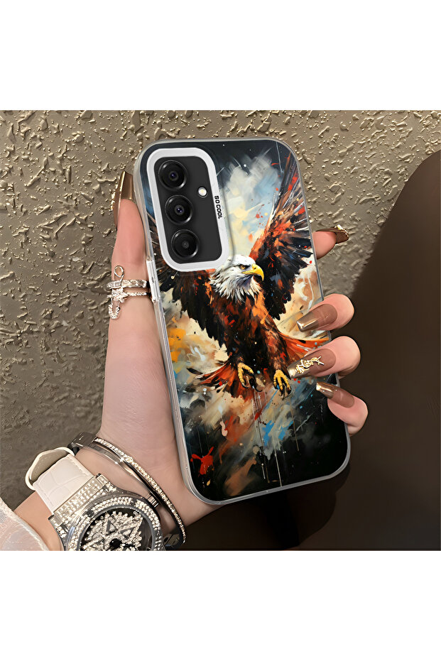 حافظة متوافقة مع هاتف سامسونج جالاكسي A16، حافظة هاتف صلبة مضادة للسقوط، نمط النسر - 1