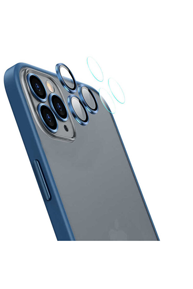 حافظة HRMN Retro المتوافقة مع هاتف iPhone 12 - أزرق - 6