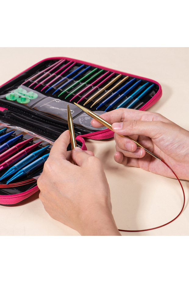 Fuşya Cüzdanlı Misinalı Şiş Seti - 4