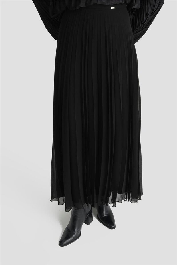 Piliseli Etek Siyah - 3