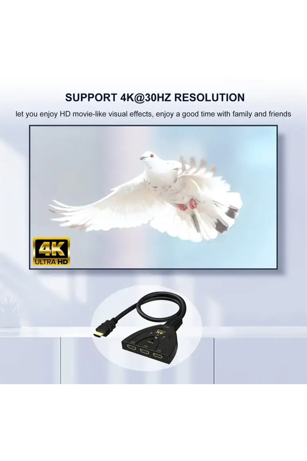 محول HDMI، موزع HDMI بدقة 4K، 3 في 1