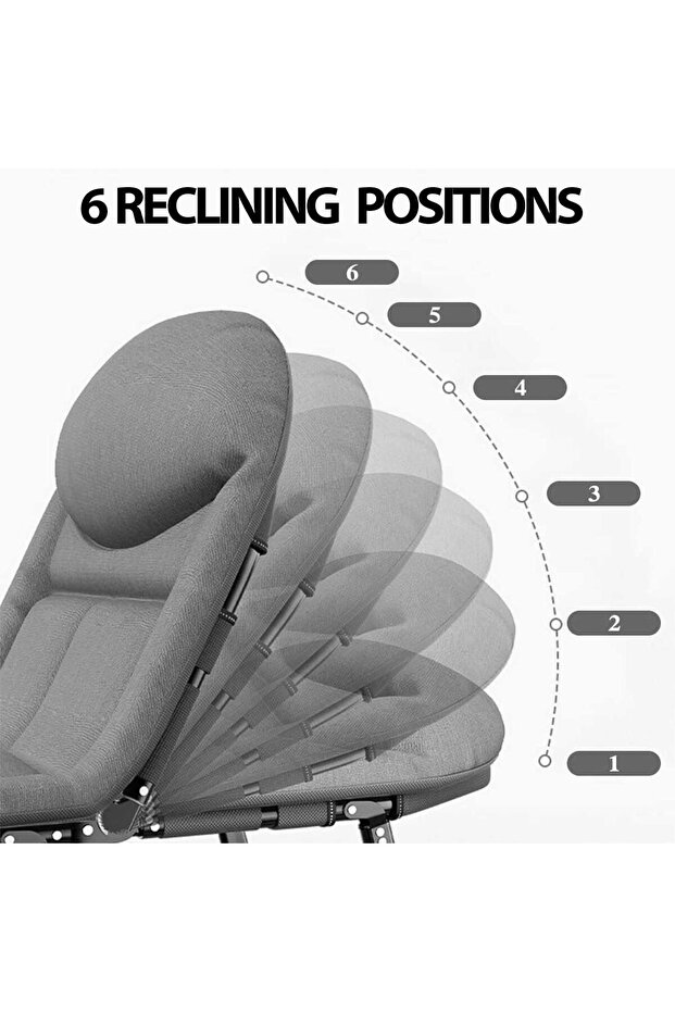 سرير تخييم قابل للطي محمول مع مسند ظهر قابل للتعديل - 1