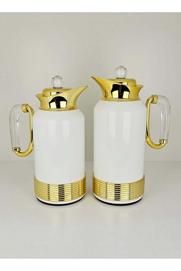 Thermos Flask Handmade Design 2Pc with Glass Insert 1L For Tea Coffee