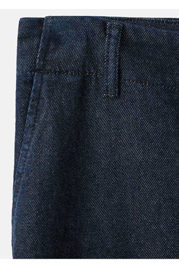 Wide leg denim pantolon - 6