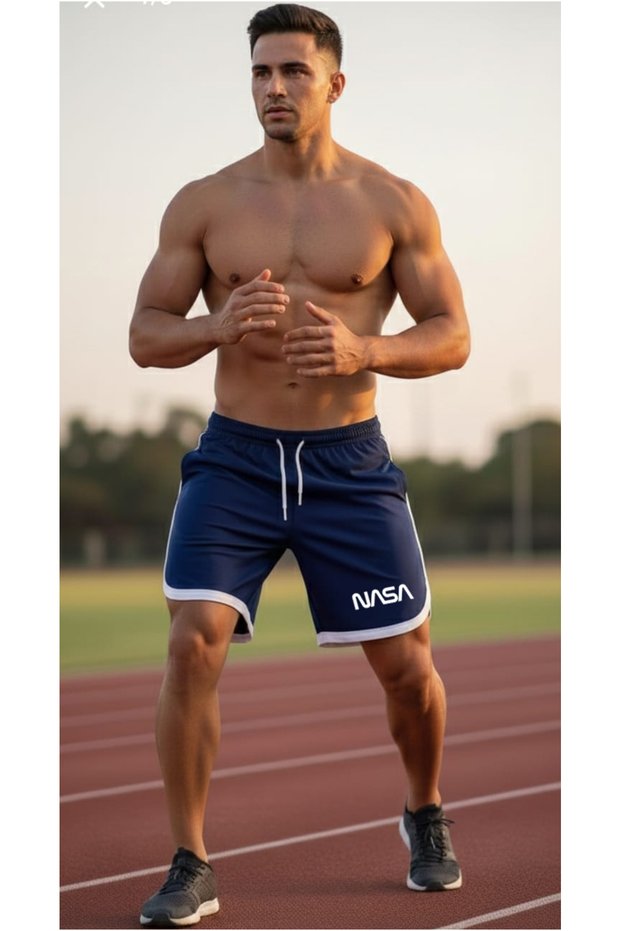 New Season Striped Printed Sports Shorts