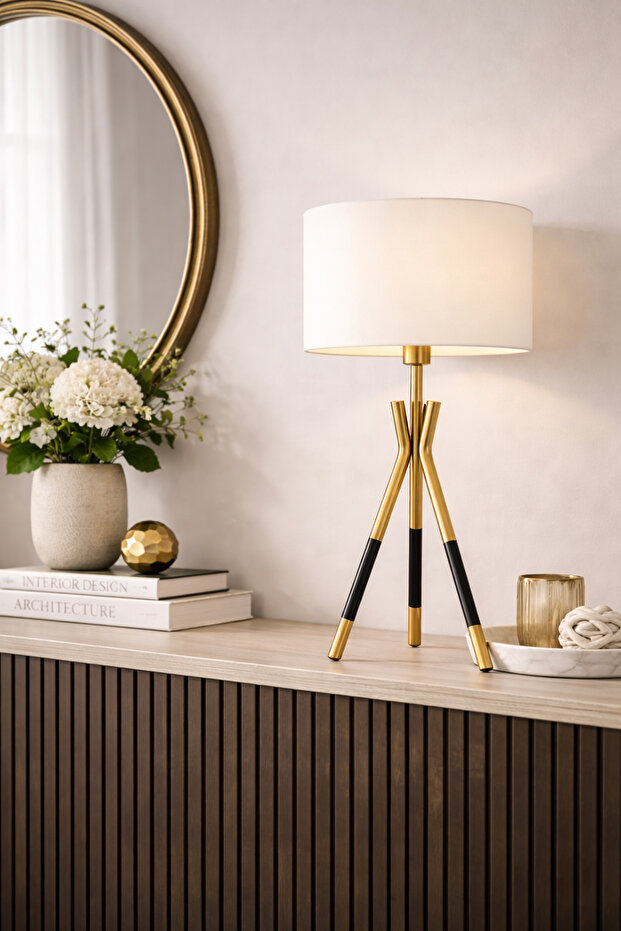 Royal Tripod Eskitme Krem Abajur - 1