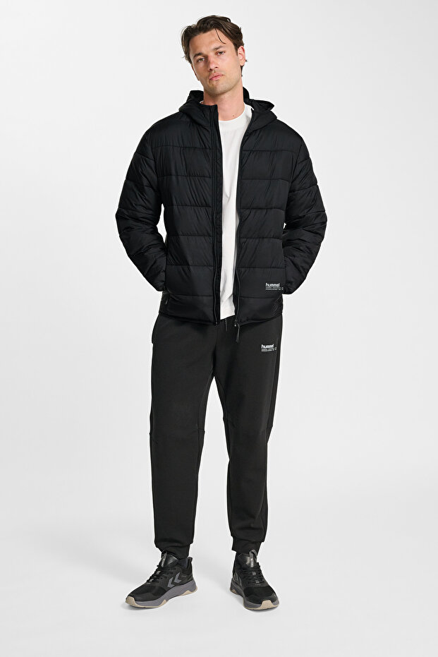 Lightweight Puffer Jacket Unisex Siyah Modern Mont - 3