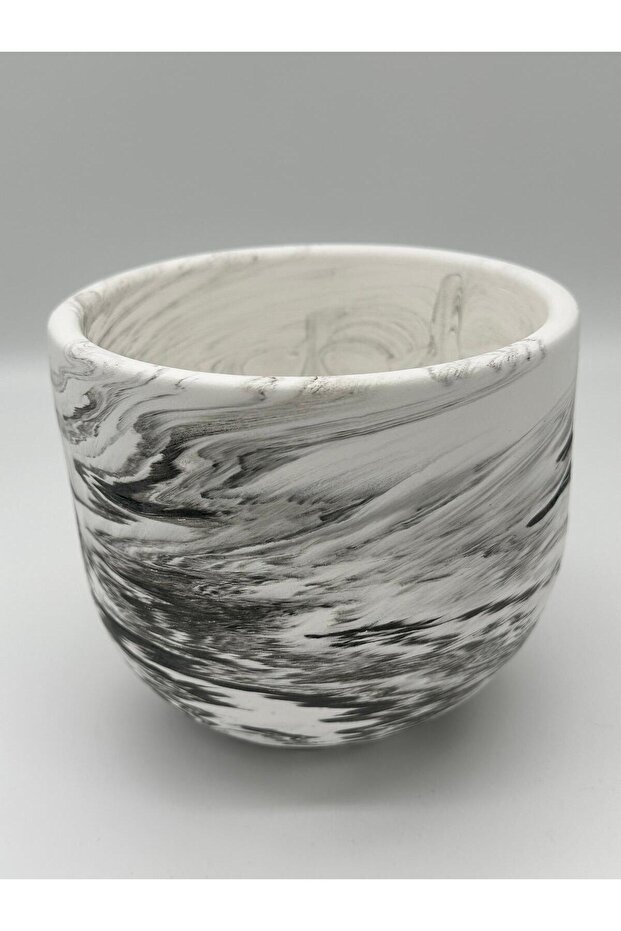 Mermer Görünümlü Saksı - 1