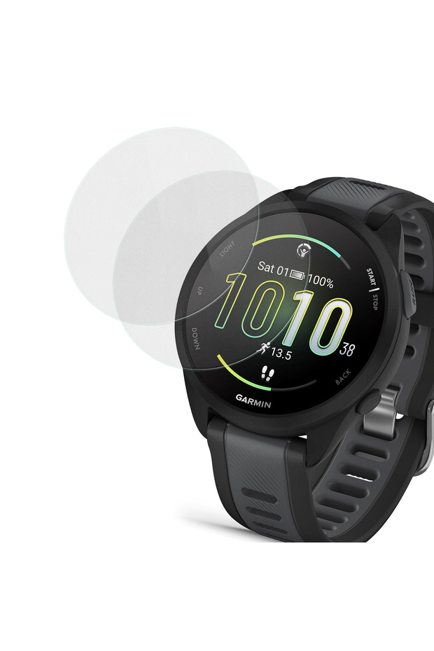 واقي شاشة من الزجاج المقوى 9H لجهاز Garmin Forerunner 165، قطعتان