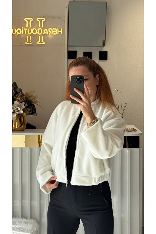 Bomber kaşe ceket - 4