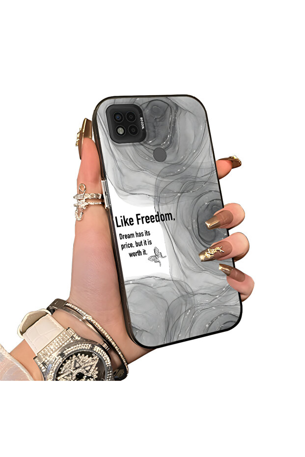 Xiaomi Poco C31 Compatible Silicone Edge Acrylic Back Creative Pattern Protective Case - 1