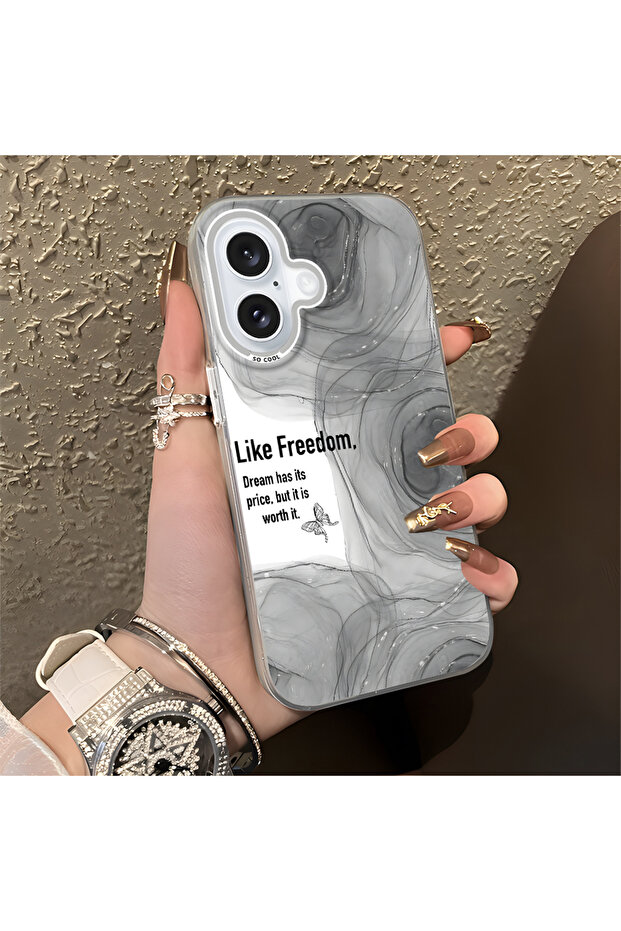 iPhone 16 Compatible Silicone Edge Acrylic Back Creative Pattern Protective Case - 4