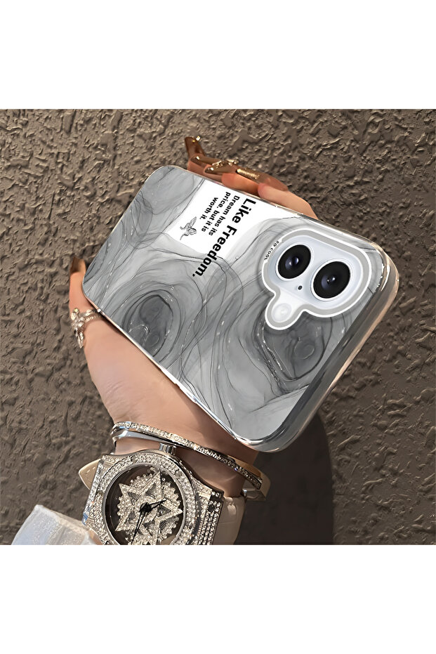 iPhone 16 Compatible Silicone Edge Acrylic Back Creative Pattern Protective Case - 3