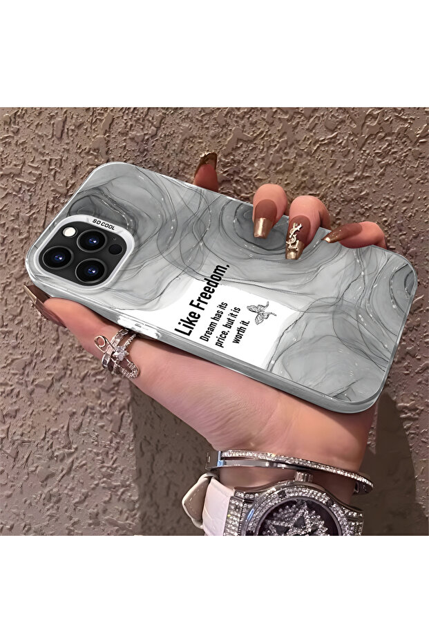 حافظة واقية من السيليكون المتوافقة مع هاتف iPhone 16 Pro ذات حافة أكريليك ونمط إبداعي - 2