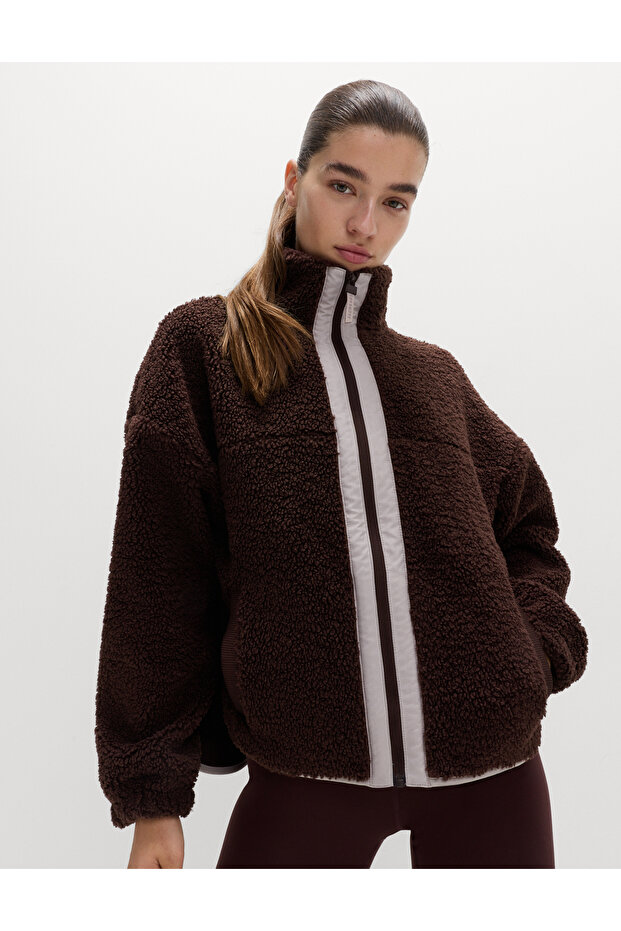 Fermuarlı Polar Ceket - 1