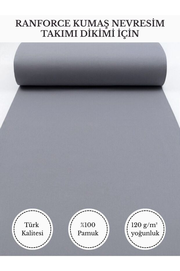 Ranforce Fabric for Quilt Sewing – 100% Cotton, 240 cm × 100 Cm, Plain Dyed V-55
