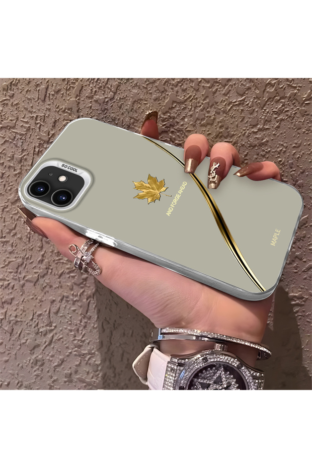 حافظة متوافقة مع هاتف iPhone 12، حافظة هاتف صلبة مضادة للسقوط، نمط التفاح - 2