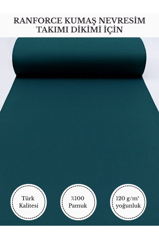 Ranforce Fabric for Quilt Sewing – 100% Cotton, 240 cm × 100 Cm, Plain Dyed V-110 Dc