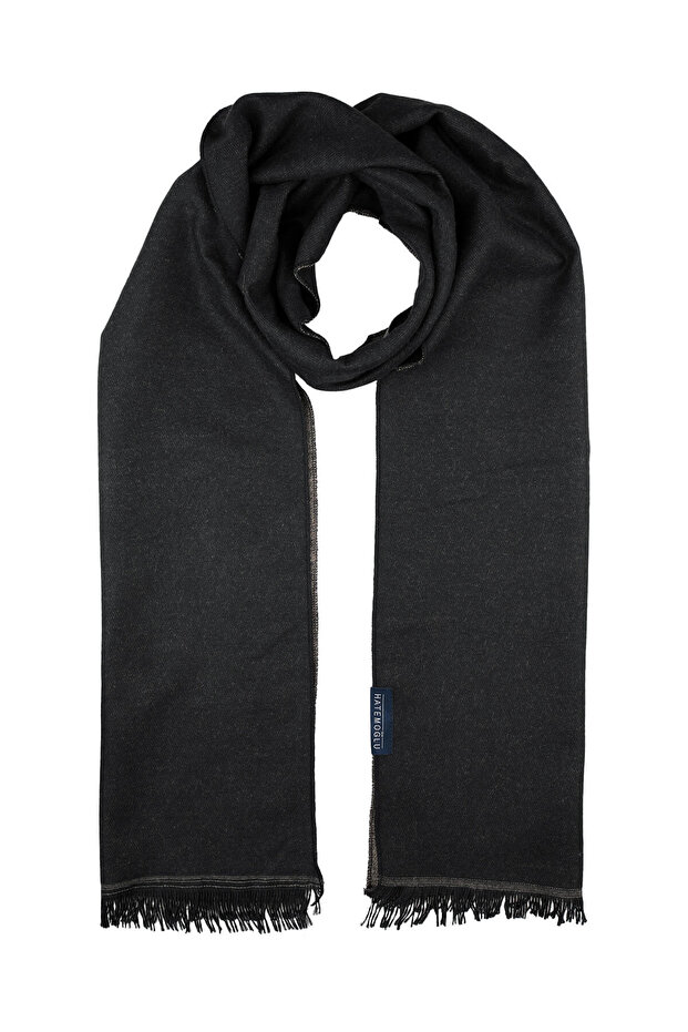 Siyah Çift Taraflı Atkı - 1