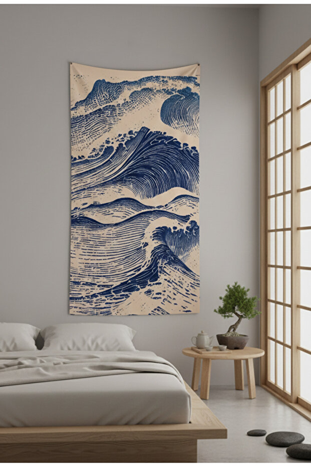 ورق حائط مطبوع رقميًا بنمط موجات الحبر - 1