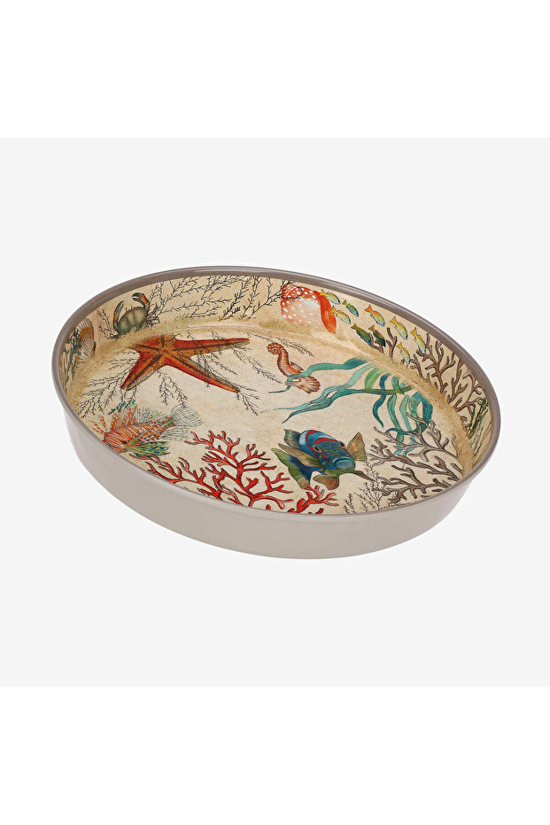 Sea Life Beige Melamine Tray 35 cm