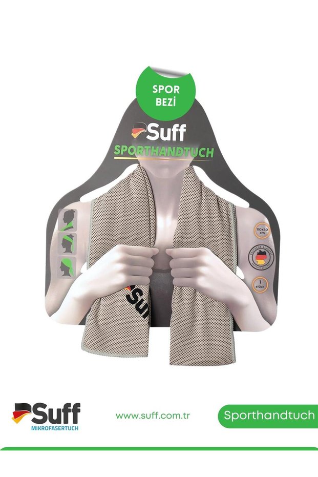 Sporthandtuch Spor Bezi Overlock Cut 110X30 | Fitness and Gym Sweat Drying Cloth - Gray