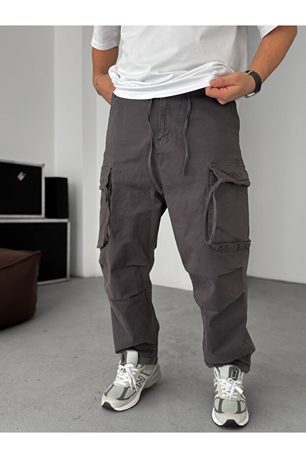 Füme Gabardin Kargo Pantolon C-6239 - 1