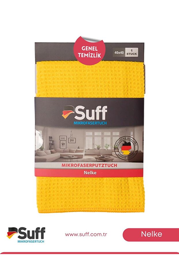 Nelke General Cleaning Cloth Small Checkered 40X40 Yellow | Yellow