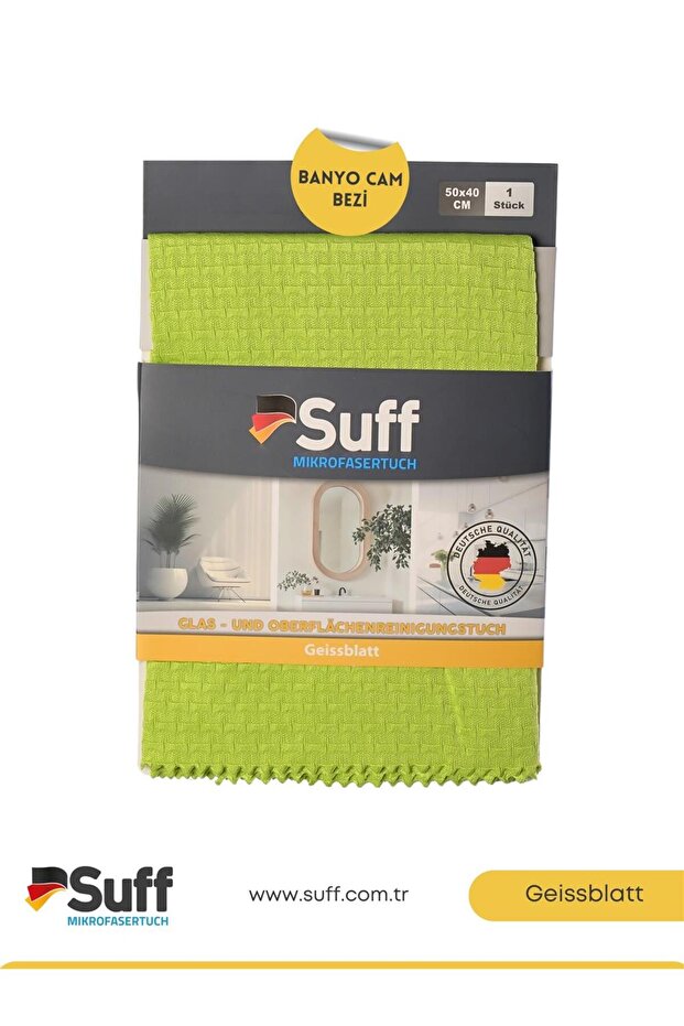 Geissblatt Bathroom Microfiber Cloth, Non-Dusting, Multi-Purpose Bathroom Cleaning Cloth 50X40 cm Green