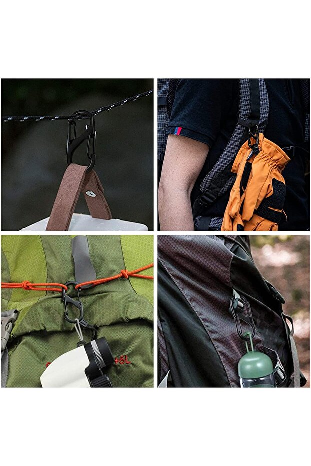 S-Shaped Spring Clip Hooks - 6