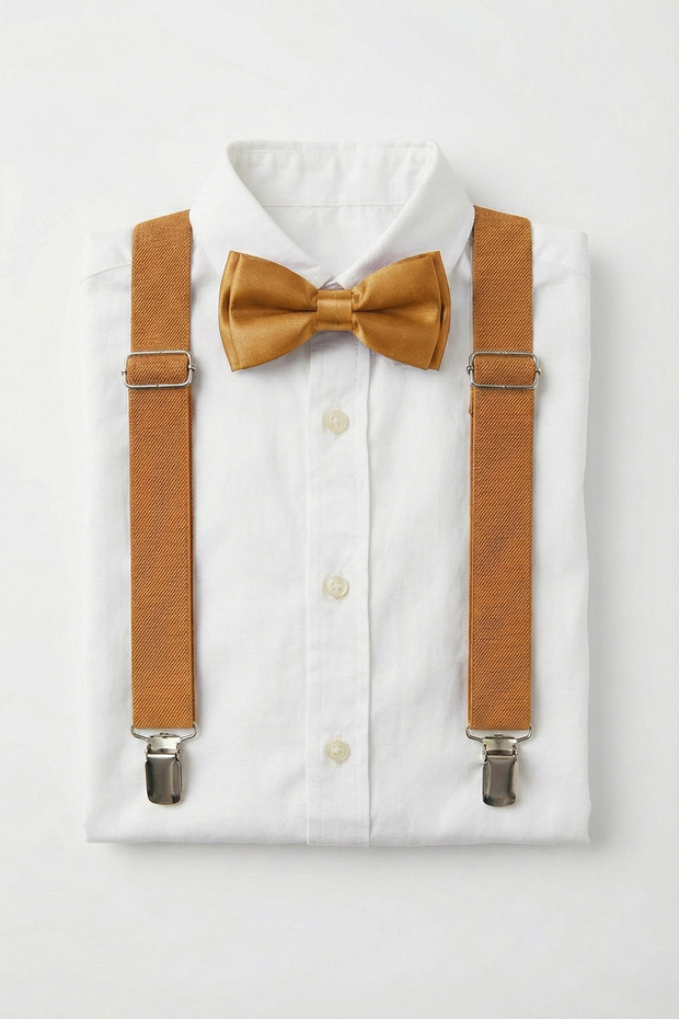 Children's Orange Adjustable Strap Bow Tie Set - April 23, October 29, November 10 Show