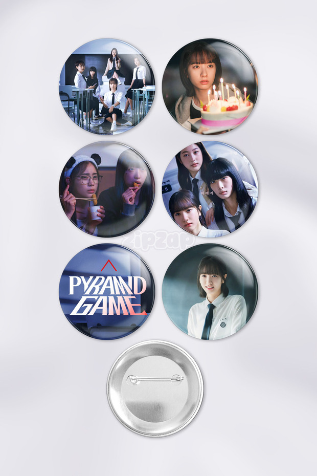 Pyramid Game K Drama Kdrama Bag Ornament Badge Pin Button Badge Set (6 Pcs)