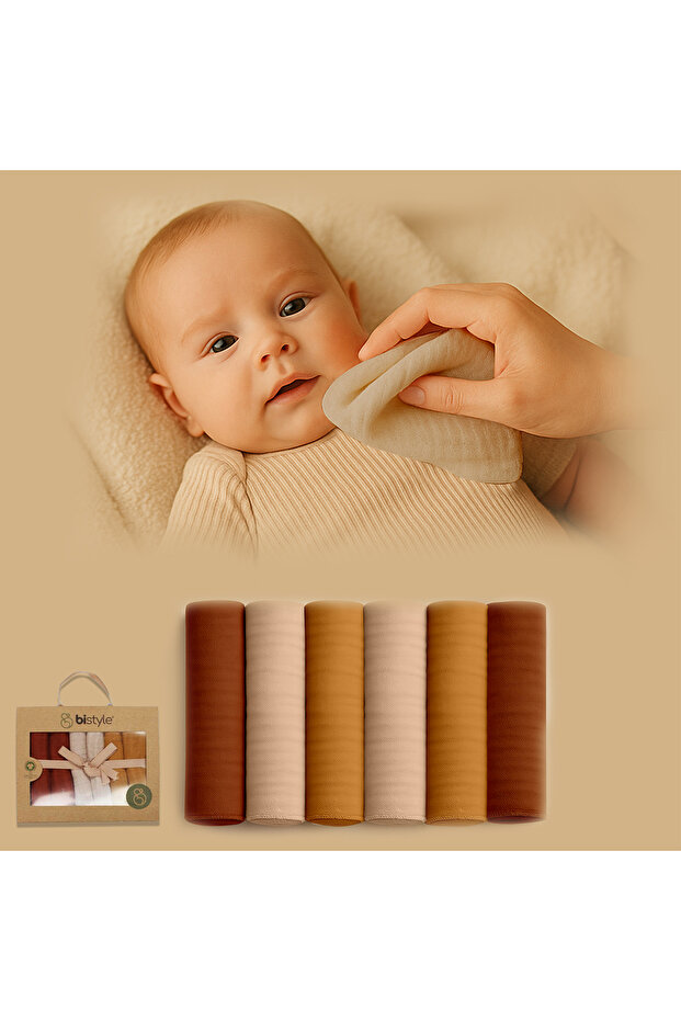 Organic 6-Piece Muslin Wipes Set – Gift Boxed