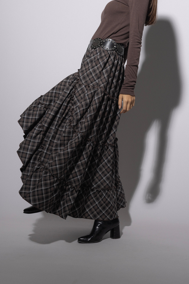 Purpose Patterned Asymetric Skirt