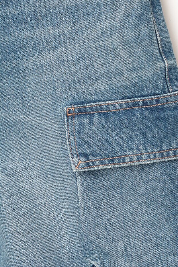 Kargo denim bermuda - 4