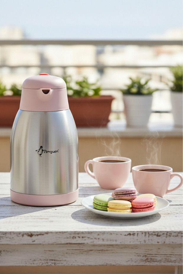 2 Liter Stainless Steel Tea Thermos - Keeps Hot for 12 Hours - Jug Thermos -Bpa Free
