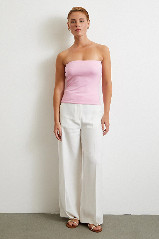 Straplez Top Pembe - 2