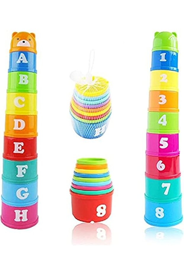 Educational Vinyl Plastic Cups Toy - 1