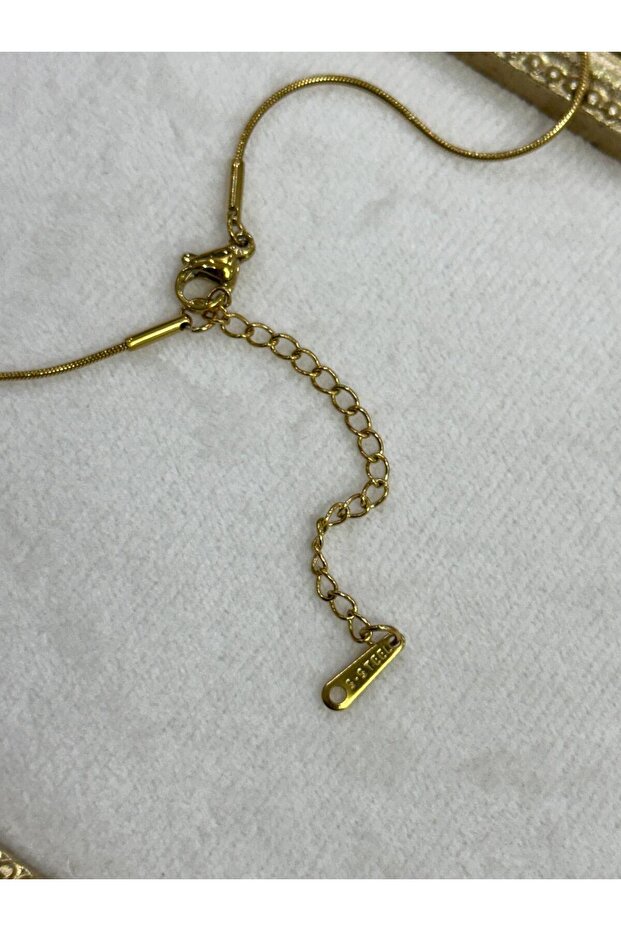 Çelik Ay Hilal Kolye - 4